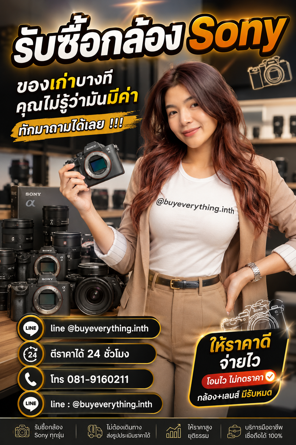 รับซื้อกล้อง Sony เก่า มือสอง เสีย ใช้ไม่ได้