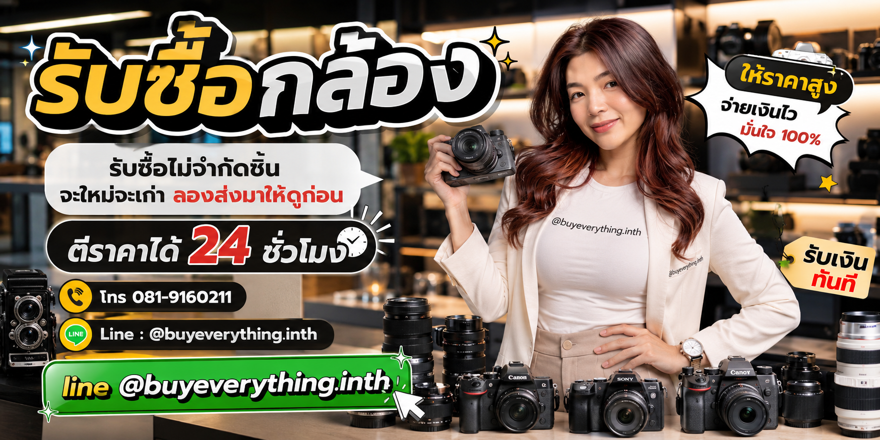 รับซื้อสินค้าและอุปกรณ์ถ่ายภาพโดย buyeverything.in.th