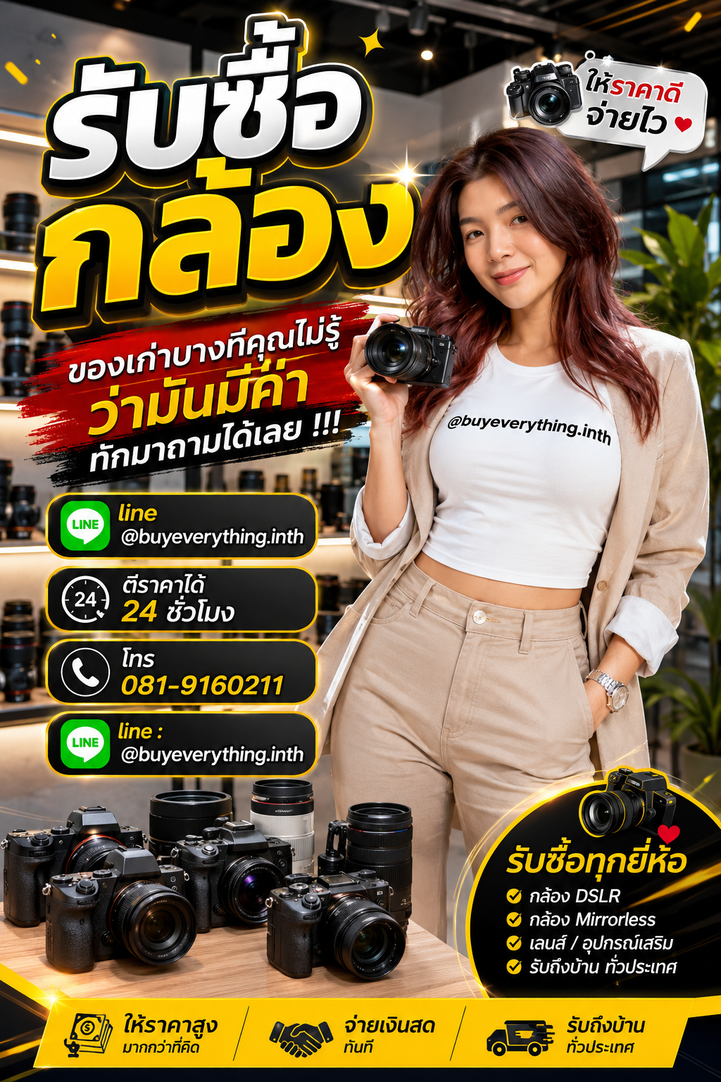 รับซื้อกล้องเก่า มือสอง เสีย DSLR Mirrorless