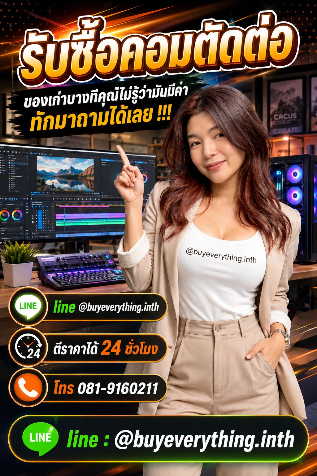 รับซื้อคอมตัดต่อ เก่า มือสอง เสีย ใช้ไม่ได้