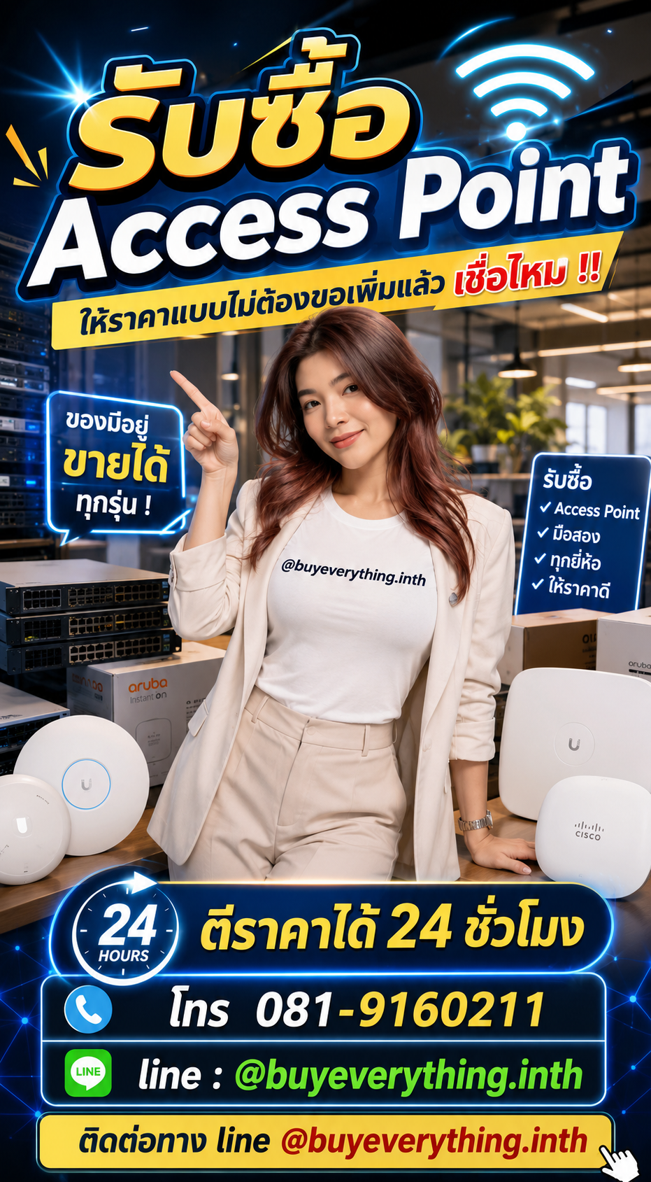 รับซื้อ Access Point ให้ราคาดี buyeverything.in.th Line @buyeverything.inth