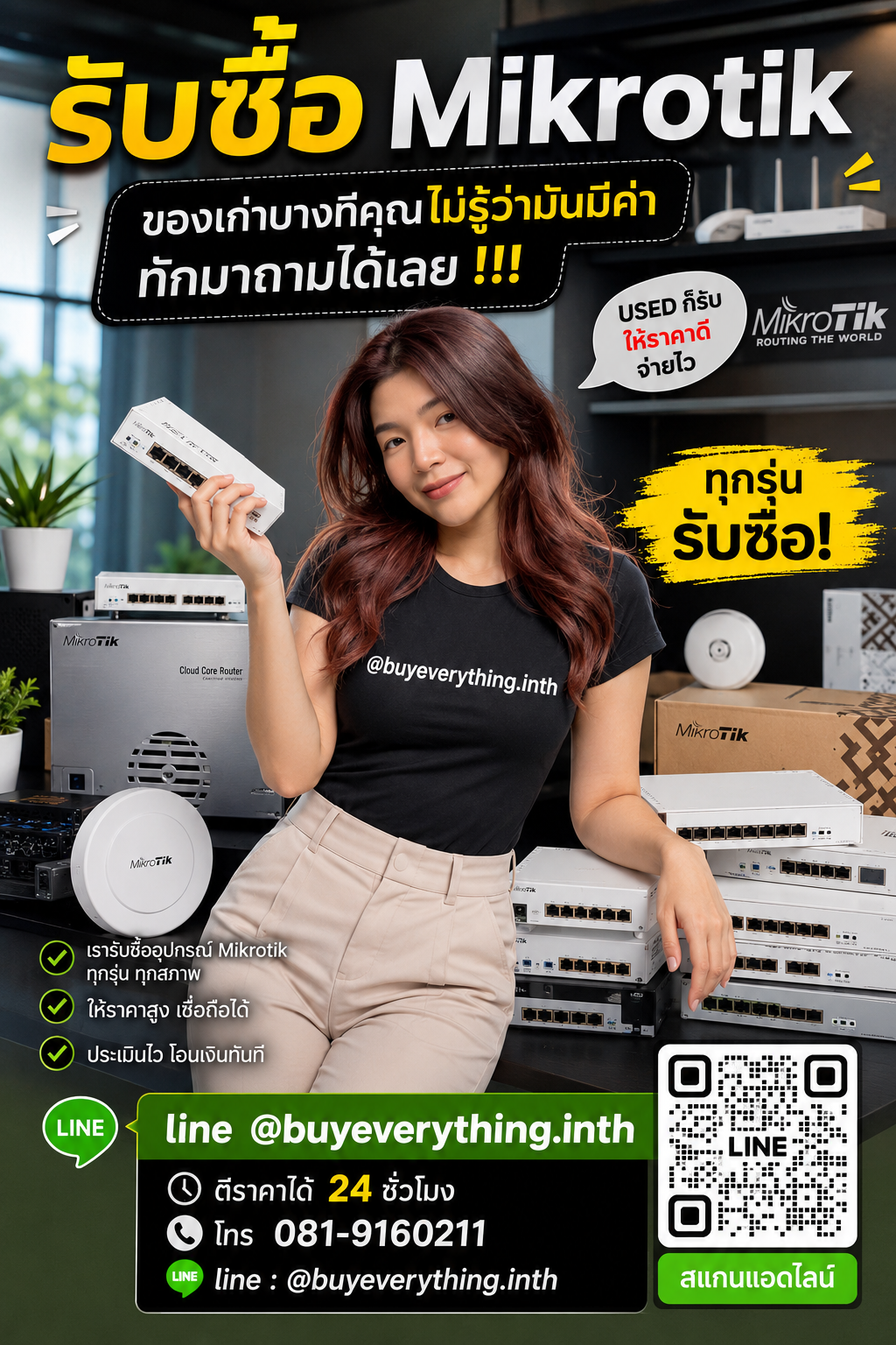 รับซื้อ Mikrotik เก่า มือสอง เสีย ใช้ไม่ได้