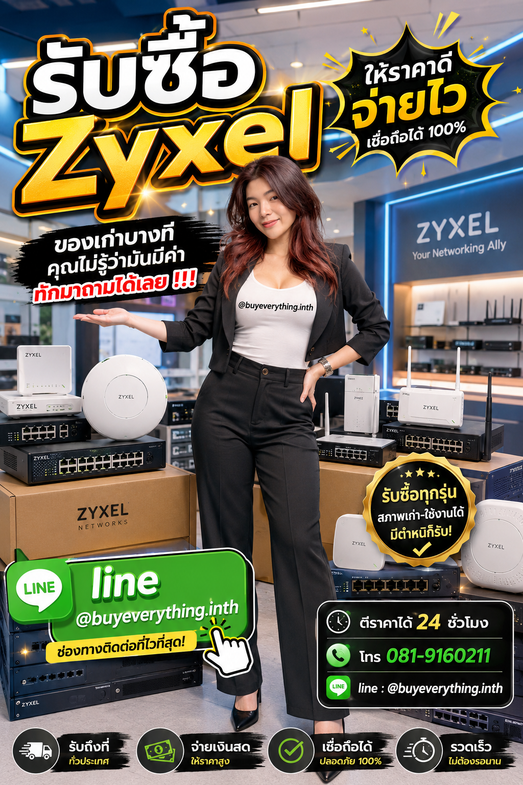 รับซื้อ Zyxel เก่า มือสอง เสีย ใช้ไม่ได้